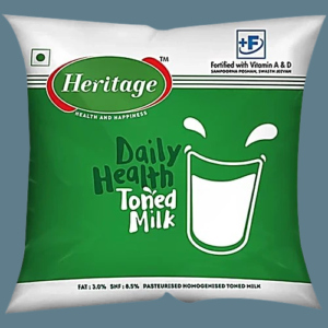 Heritage Daily Health Toned Milk, 500 ml Pouch