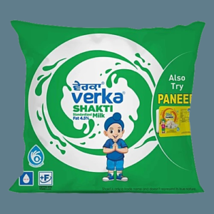 Verka Pasteurised Standardised Milk - Green, 500 ml