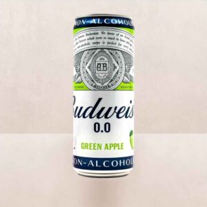 Budweiser 0.0 Non Alcoholic Beer Green Can 330ml