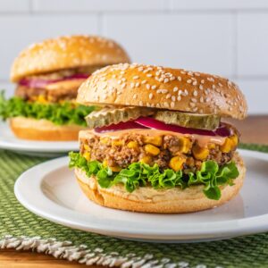 Corn & Lettuce Garden Burger