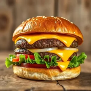 Deluxe Double Cheese Burger