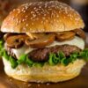 Mushroom Cheese Melt Burger
